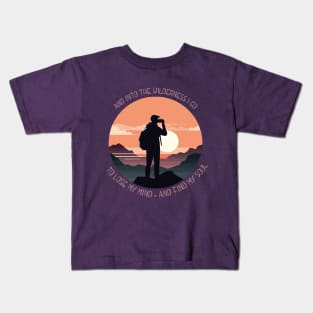 Wilderness, Camping, Outback, Hiking, Nature Lovers, Escape Kids T-Shirt